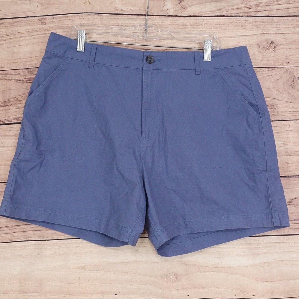 Eddie‎ Bauer Ripstop Shorts Womens Size 16 Blue Stretch 37 Waist 5 Inseam